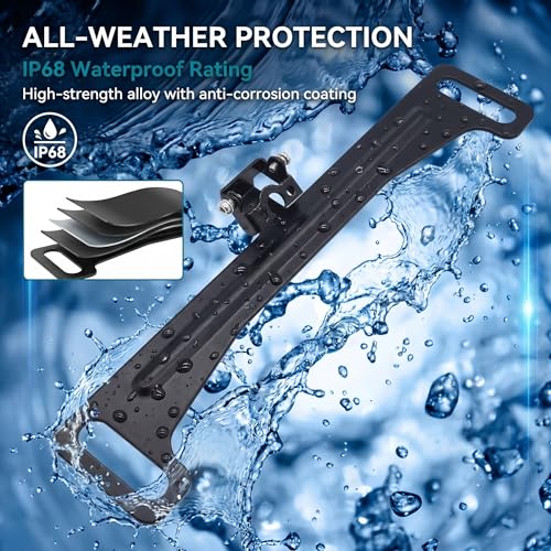1 PC Car Rear View Camera License Plate Bracket, Metal Backup Camera License Plate Mount with Screws, for Rear View Camera Installation, Universal for Most Cars (Black)