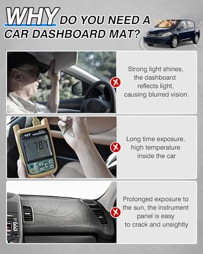 Cartist Custom Fit for Dash Cover Nissan Versa Tiida C11 2007 2008 2009 2010 2011 Dashboard Cover Mat Anti-Slip Pad Carpet Sunshield Protector - size: Nissan Versa Tiida C11 2007-2011