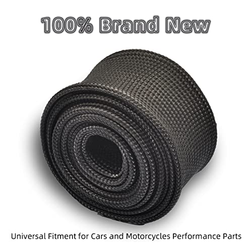 Black Fiberglass Heat Shield Sleeve 5 Feet x 1‘’ Inch - size: 1''X 5'
