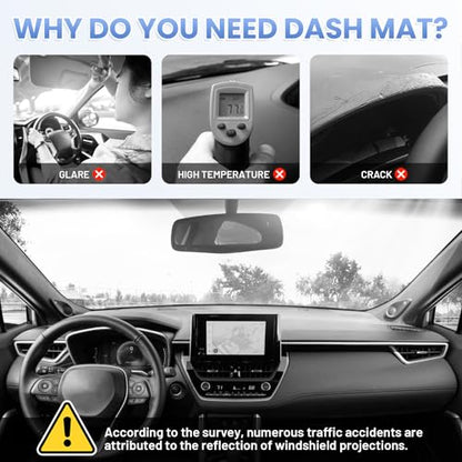 Sunsdrew Dash Cover for 2019-2026 Toyota Corolla Dashboard Cover Mat - size: 19+Toyota Corolla Dash Cover