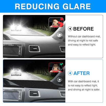 Autorder Dashboard Cover Mat for Honda Civic 2012-2015 Accessories Dash Cover Upgrade Velvet Dash Mat Sunshade Glare UV Rays Protector - size: Black 12-15 Civic