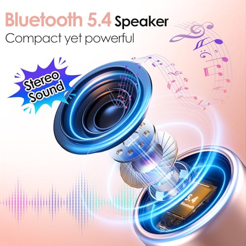 Portable Bluetooth Speaker, Mini Speakers, Wireless, RGB Ligths - color: Pink