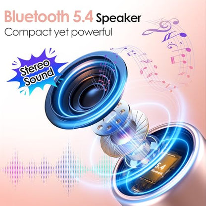 Portable Bluetooth Speaker, Mini Speakers, Wireless, RGB Ligths - color: Pink