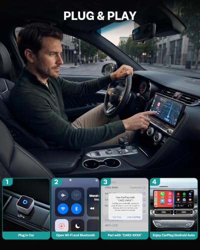 OTTOCAST Mini Slim Wireless CarPlay & Android Auto Adapter Mini Cube 3.0