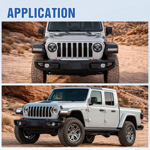 Nilight Front License Plate Bracket for JL 2018-2026# 68295610AA CH1068150 - color: Jeep JL& JT 2018-2026