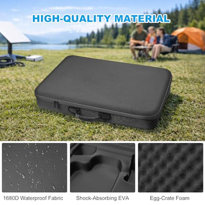 Starlink Gen 3 Case Starlink Standard Case for Travel, RV and Outdoor Protection Waterproof EVA Carrying Case for Starlink Gen 3 Dust-Tight Crush-Resistant with Custom Internal Partitions (Black) - color: black