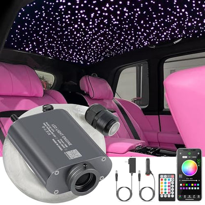16W Starlight Headliner Kit, Star Lights for Car Roof&Home Decoration, Fiber Cable 150pcs*0.03in*6.5ft RGBW Star Light Headliner with Bluetooth APP/Remote Control/Music Mode - size: 150pcs*0.03in*6.5ft