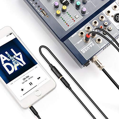 J&D 3.5mm to Dual 1/4 TS Stereo Breakout Cable, Gold Plated Audiowave Series 3.5mm 1/8 inch TRS Female to 2X 6.35mm 1/4 inch TS Male Mono Audio Cable Splitter for Spekers, Amplifiers, Mixs, 3 Feet - size: 3 Feet