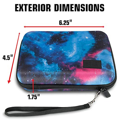 USA Gear Ghost Hunting Equipment Case Fits Spiritbox EMF Meter, Sam and Colby XPLR Spirit Box, & More - Paranormal Equipment Case with Elastic Strap, Scratch Resistant Interior, Case Only (Galaxy) - color: Galaxy