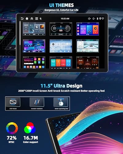11.5" Incell Android 15 4+64G Touchscreen for Dodge Grand Caravan 2008-2020/Chrysler Town/Country 2011-2016 Car Stereo with Carplay Android Auto GPS 5G-WiFi Bluetooth EQ FM/RDS Backup Cam SWC+Canbus - color: P1-4+64G 11.5INCH