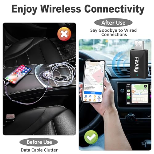 2 in 1 Wireless CarPlay Android Auto Adapter Auto Connect No Delay