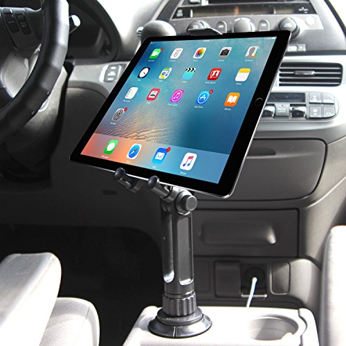 Cellet Cup Holder Tablet Mount, Car Cradle Holder Compatible for All iPad Pro, Air, Mini, Samsung Galaxy Tablet, Amazon Fire, Microsoft Surface - style: Tablet Holder Height - 13 in