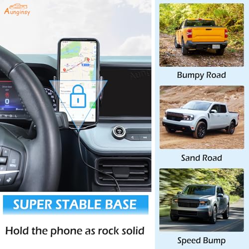 Car Mobile Phone Holder Compatible with Ford Maverick 2022-2025 Center Console Multimedia Display Left Side Panel Cell Phone Mount Dashboard Vent Clip Bracket Universal Phones Navigation Accessories - style: Style D