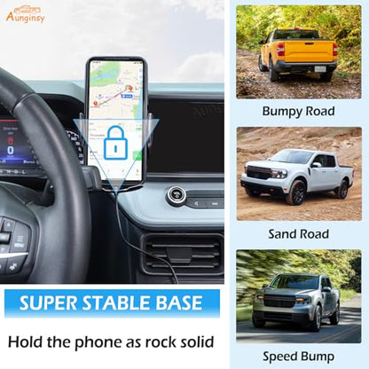 Car Mobile Phone Holder Compatible with Ford Maverick 2022-2025 Center Console Multimedia Display Left Side Panel Cell Phone Mount Dashboard Vent Clip Bracket Universal Phones Navigation Accessories - style: Style D