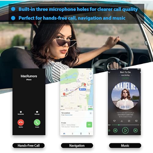 SONRU Bluetooth 5.3 Receiver, Bluetooth Audio Adapter for Speakers/Home Stereo, Low Latency, Noise Cancellation, 15-Hour Battery Life with AUX 3.5mm/RCA, Wireless Bluetooth Adapter for Old Receiver