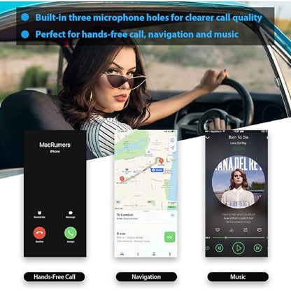 SONRU Bluetooth 5.3 Receiver, Bluetooth Audio Adapter for Speakers/Home Stereo, Low Latency, Noise Cancellation, 15-Hour Battery Life with AUX 3.5mm/RCA, Wireless Bluetooth Adapter for Old Receiver