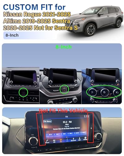 SKYLOTEC Magnetic Charger Phone Holder for Nissan Rogue SV 2021-2026 - color: Magnetic Wireless Charger, size: 21-26 Nissan Rogue /19-25 Altima | 8-Inch