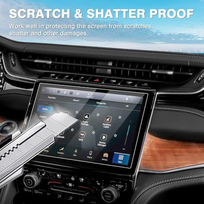 Karltys[Upgrade 2 Pack Screen Protector for 2025-2022 Jeep Grand Cherokee L/4xe 10.1-Inch [No Glare & Fingerprint] Screen Tempered Glass 2025-2022 Jeep Grand Cherokee Accessories(Not for 8.4 Inch) - size: 10.1"Jeep Grand Cherokee L/4xe 2025-2022