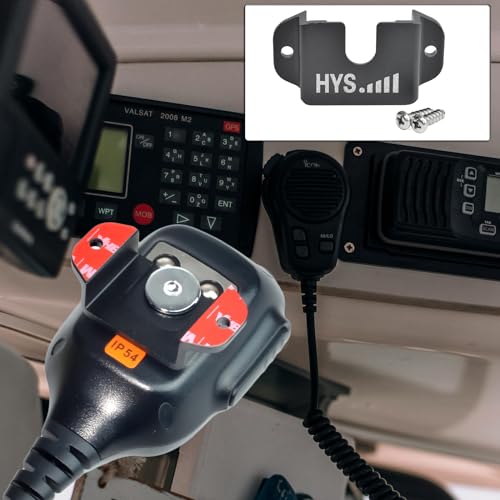 HYS Single Side CB VHF UHF Radio&Mic Hanger Mount w/Screw for Car Truck - color: Black, size: 1 Piece