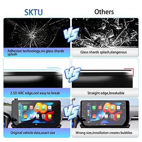 SKTU 2023 2024 2025 RAV4 Accessories Screen Protector 10.5 Inch for 2023-2025 Toyota RAV4/RAV4 Hybrid 10.5 Inch Navigation Tempered Glass HD Clear - color: 2023-2025 RAV4 10.5 Inch Glass
