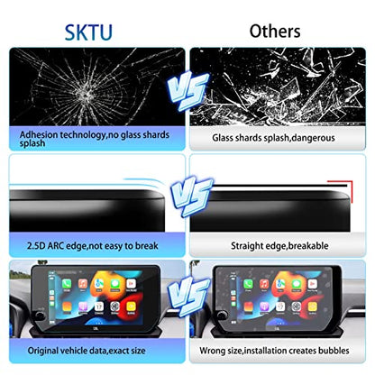 SKTU 2023 2024 2025 RAV4 Accessories Screen Protector 10.5 Inch for 2023-2025 Toyota RAV4/RAV4 Hybrid 10.5 Inch Navigation Tempered Glass HD Clear - color: 2023-2025 RAV4 10.5 Inch Glass