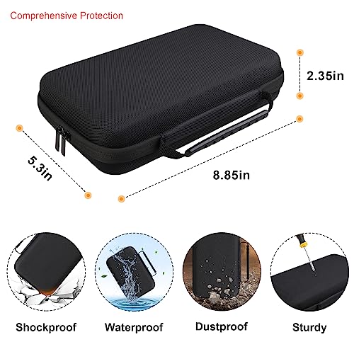 Elonbo GPS Carrying Case for 6-7 Inch Garmin DriveSmart 76/66/65/61, DriveCam 76, Garmin RV 780/795/dezl OTR700/OTR610 Garmin Catalyst GPS Navigator System, Pocket Fits Car Charger USB Cable,Black - color: Black--6-7 Inch GPS