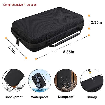 Elonbo GPS Carrying Case for 6-7 Inch Garmin DriveSmart 76/66/65/61, DriveCam 76, Garmin RV 780/795/dezl OTR700/OTR610 Garmin Catalyst GPS Navigator System, Pocket Fits Car Charger USB Cable,Black - color: Black--6-7 Inch GPS