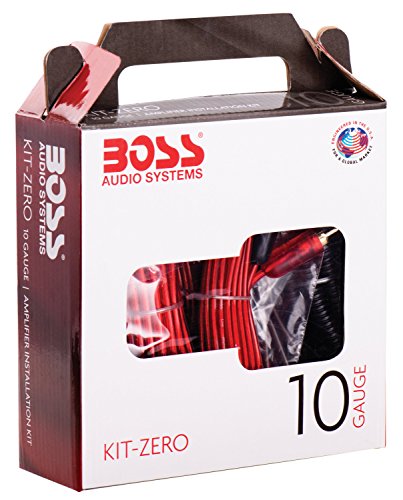 BOSS Audio Systems KIT-ZERO 10 Gauge Car Amplifier Install Wiring Kit - Makes Connections and Brings Power to Your Radio, Subwoofers and Speakers - style: 10 Gauge