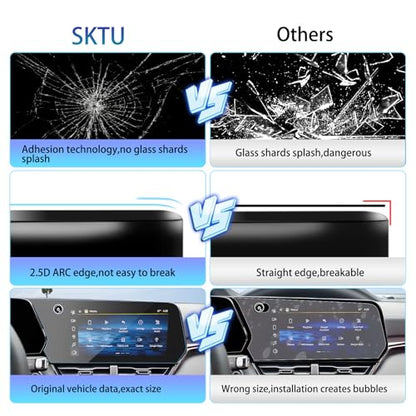SKTU 2025 2026 2027 Chevy Equinox Screen Protector 11.3 Inch for 2025-2027 Chevrolet Equinox (LT/ACTIV/RS) 11.3 Inch Navigation Screen 2025 2026 2027 Chevy Equinox Accessories Screen Protective Film Tempered Glass [Anti-Scratch&Glare, Ultra Clear, 9H] - c