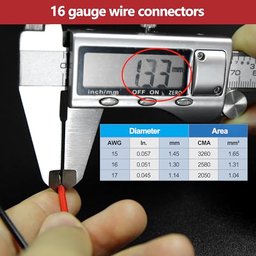 16 AWG 2 Pin Connector, 2 Wire Connector for Car, Truck, Boat, and Various Applications, Male and Female Wire Waterproof Connection (5 Kit) - size: 2 PIN