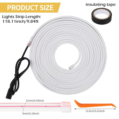 HOLDCY Car Trunk Cargo LED Strip Light, 12V Warm Yellow 3500K, 118.11in - color: Warm Yellow/3500K, size: 118.11 inches