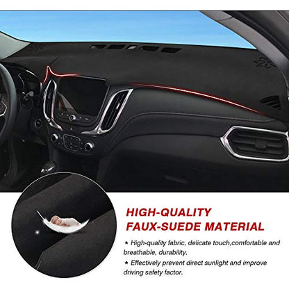 CARTIST Dashboard Cover Mat for 2018-2022 2023 2024 Chevy/Chevrolet Equinox Accessories Dash Cover Flannel Dash Mat Sunshade Glare UV Rays Protector - size: dash mat for Chevrolet Equinox 2018-2022