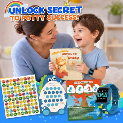 BEN NEVIS Potty Training Watch, Digital Toddler Watch with Countdown/Music/Alarm Clocks/Vibration Reminder and Waterproof, Remind Toddler to Go to The Toilet - color: 01-PurplishBlue
