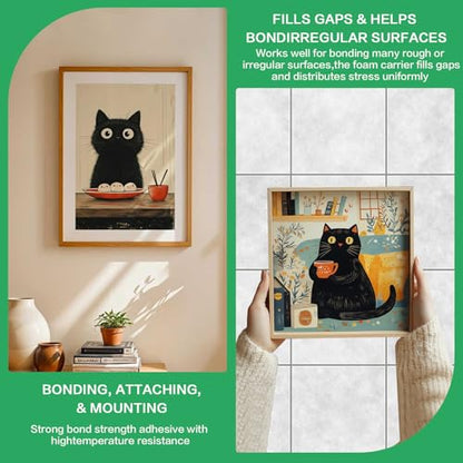 Double Sided Foam Tape Pads, 48Pcs Double Coated Pre-Cut Rectangles Mounting, 2mm Thick Heavy Duty White Polyurethane Foam with High Tack Adhesive for Crafts, Home, Outdoor Signs& Car (50x30mm) - color: 50*30mm Rectangle