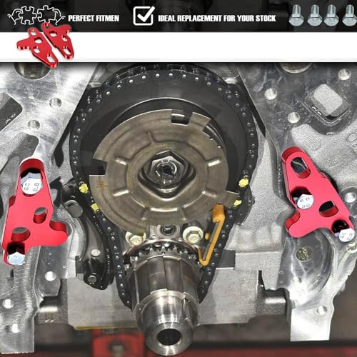 2Pcs Oil Pump Alignment Tool,Billet Aluminium Oil Pump Guide Kit Tool Cam Swap Pickup Tube Girdle Brace Hold Down Installation Engines Tool for Gen V Lt1 Lt4 Lt5 L83 L86 L87 Engines (RED) - color: RED