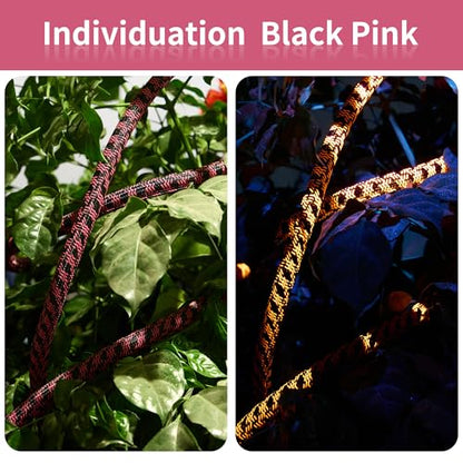 Cable Sleeve 3/8 Inch x 50FT Self-Wrapping Wire Loom - color: Black pink, size: 3/8"-50ft
