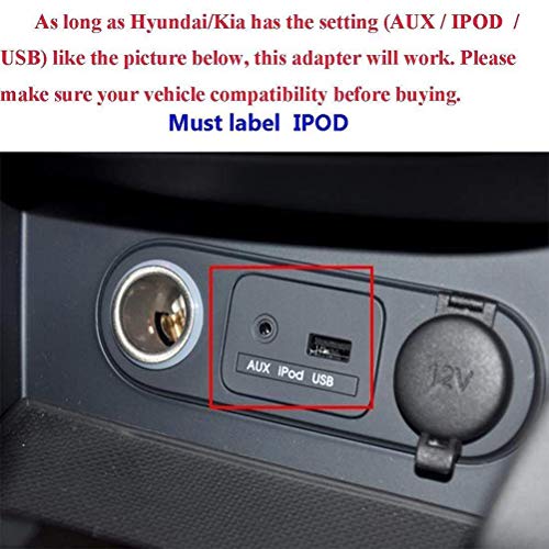 Bluetooth Receiver for Car Aux, Wireless Music Streaming Adapter, Compatible with Kia K3/K5/Hyundai with AUX Port,Fits iPhone/iPad/Samsung, Plug and Play