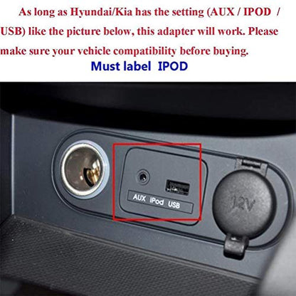 Bluetooth Receiver for Car Aux, Wireless Music Streaming Adapter, Compatible with Kia K3/K5/Hyundai with AUX Port,Fits iPhone/iPad/Samsung, Plug and Play