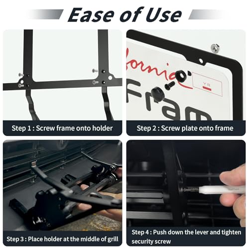 2026 Tesla Model Y Juniper Premium License Plate Holder - Unobstructed Camera Visibility - No Drill Front License Plate Bracket Mounting Kit with Anti Theft Features (ONLY Fit Model Y Premium) - size: 2026 Model Y Juniper Premium