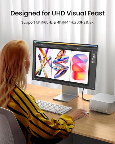 Silkland USB C Monitor Cable Right Angle 5FT, 8K@30Hz 5K/4K@60Hz Display - size: 5 Feet