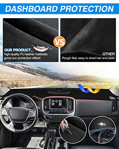 Cartist Dash Cover for Chevrolet Colorado 2015-2022 Dashboard Cover - color: 55.91*14.17(Chevy Colorado 15-22)