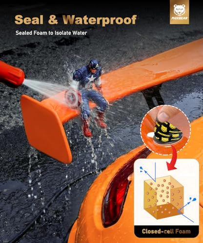 PHIXBEAR Extreme Env. Double Sided Sticky Pads for Dash Cam Mount - Outdoor Heavy Duty Strong Mounting Tape Waterproof Heat Resistant, 36Pcs 1’’ & 2’’ Adhesive Tape for Car Phone Holders - size: 36Pcs 1’’ & 2’’