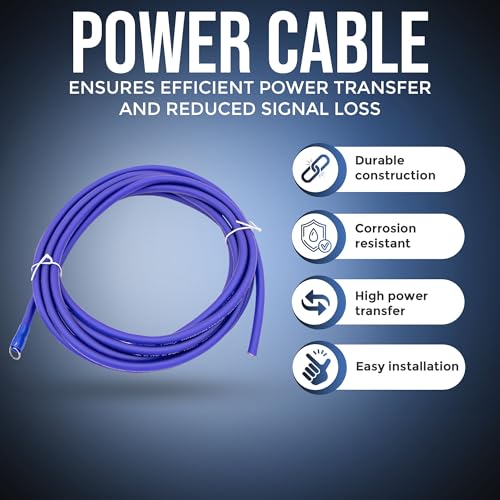Elite Audio Entry Series Full Amplifier Install Kit - 2000W Max Power, 4-Gauge Power & Ground, Mini ANL Fuse & Holder, 17ft 2-Ch RCA Cable, 16-Gauge Speaker Wire (Model: EA-OB04G) - style: 2000W