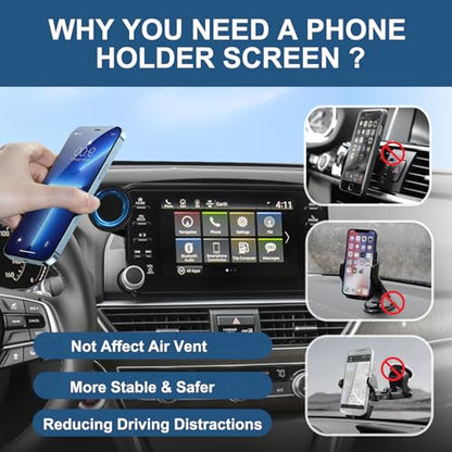 Car Phone Holder Compatible with Honda Accord 2018-2022 8-inch Screen Fixed Clip, Magnet Cell Phone Mount Compatible with MagSafe, Hand-Free 360° Rotation Phone Automobile Cradles Not Affect Air Vent - size: 18-22 Honda Accord