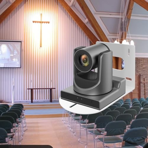 Sumnacon PTZ 카메라 브래킷 화이트 범용 PTZ 카메라 마운트 브래킷 다양한 PTZ 카메라와 호환 가능, 견고한 금속 벽 장착 PTZ 카메라 브래킷, 사무실, 교회용 나사 포함 - color: 화이트.