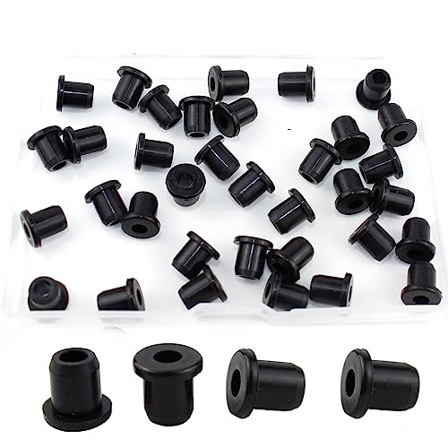 EASYEAH 1/4" Drill Hole, 3/16" ID Silicone Rubber Grommets for Wiring - color: Black, size: 3/16"ID, 1/4"DH