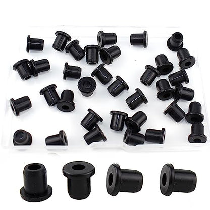 EASYEAH 1/4" Drill Hole, 3/16" ID Silicone Rubber Grommets for Wiring - color: Black, size: 3/16"ID, 1/4"DH