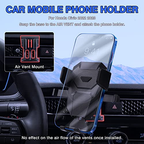 Karltys Car Phone Holder, Honeycomb Dashboard Car Phone Mount Thick Case Friendly, Hands Free Phone Holder for Honda Civic 2022-2025 2026 11th Gen. Interior Accessories - size: 2022-2026 Civic Phone Holder