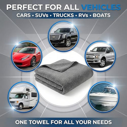 2 Pack Professional Large Microfiber Car Drying Towels (31" x 24"), Microfiber Towels for Cars, Scratch Free, Lint Free, Highly Absorbent Quick Drying Towel Cloth for Cars, Trucks Boats, Car Detailing