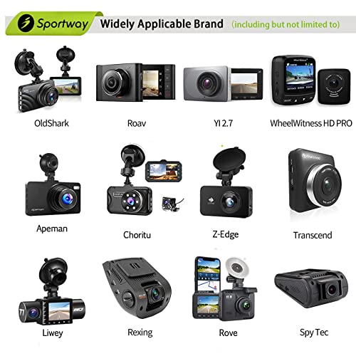 Sportway S10 Pro Dash Cam Mount, Suction Cup Dash Camera Mount Holder with 10+pcs Joints for Rove APEMAN CHORTAU Roav Nexar iiwey REXING Z-Edge Old Shark YI ... 98% Car Dash Cameras